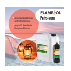 FLAMBIOL® Petroleum Heizöl – 12 × 20 L Kanister – schwefelarm & entaromatisiert