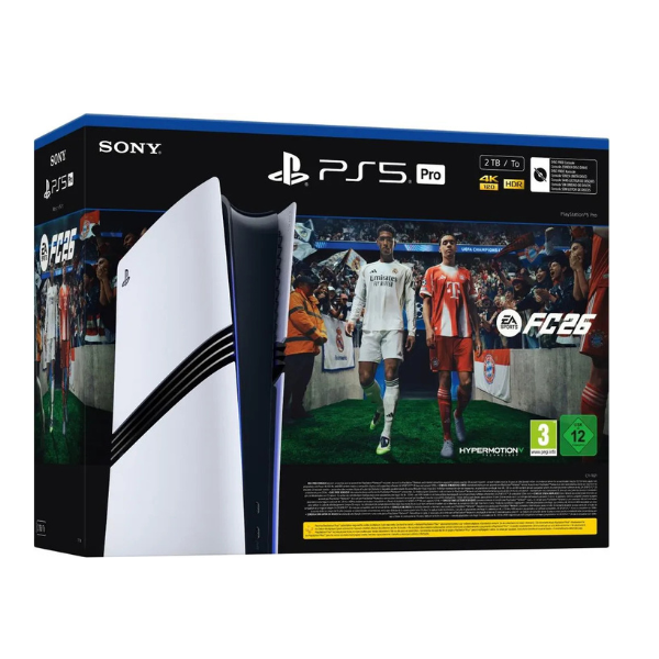 Sony PlayStation 5 Pro Digital Edition 2 TB – Weiß/Schwarz – inkl. EA Sports FC 26 Voucher