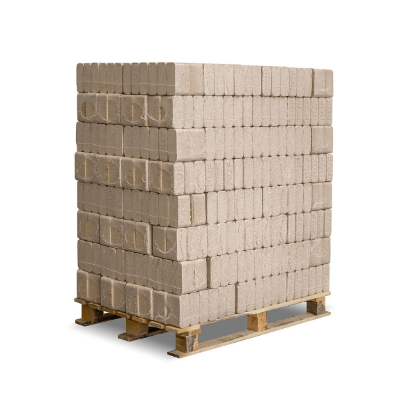 Heizfuxx RUF Original Red Hartholzbriketts – 960 kg Palette (96 × 10 kg) – Hochverdichtete RUF-Briketts für Kamin & Ofen